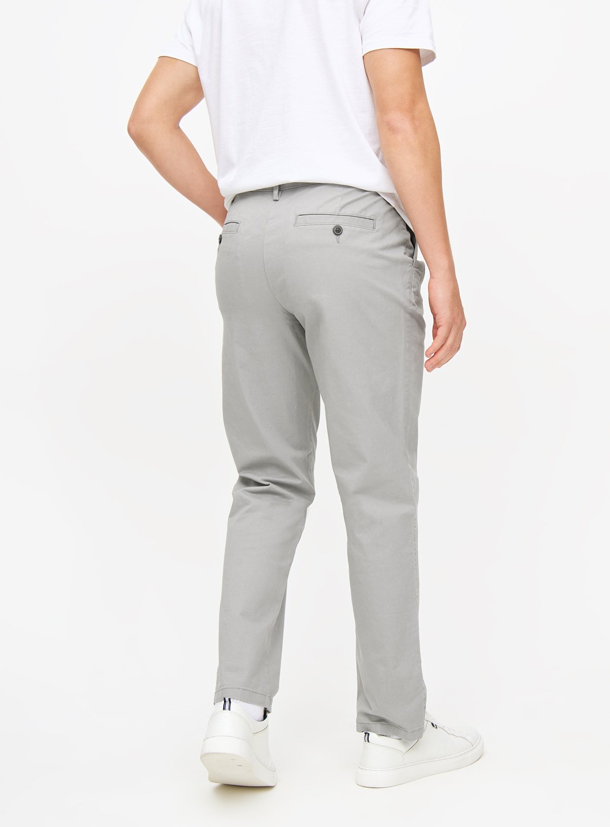 Light Grey Straight Leg Chino Trousers 40R - Image 5 thumbnail